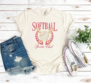 Softball Sports Club | Garment Dyed Short Sleeve Tee
