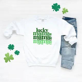 Lucky Mama Clovers Stacked | Sweatshirt