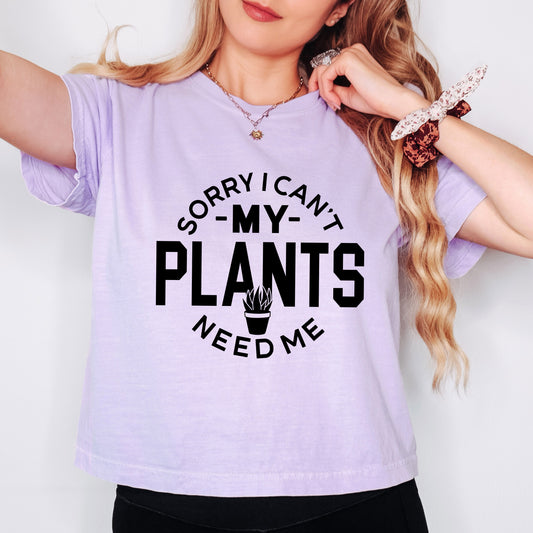 My Plants Need Me | Relaxed Fit Cropped Tee