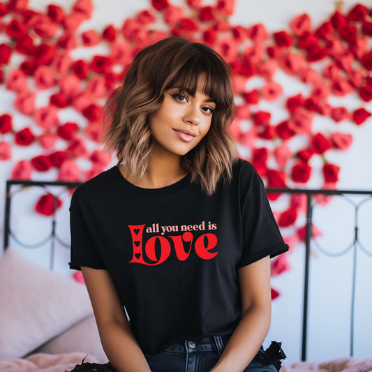 All You Need Is Love Hearts | Short Sleeve Graphic Tee