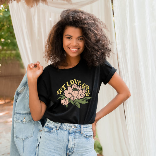 Let Love Grow Flower | Short Sleeve Graphic Tee