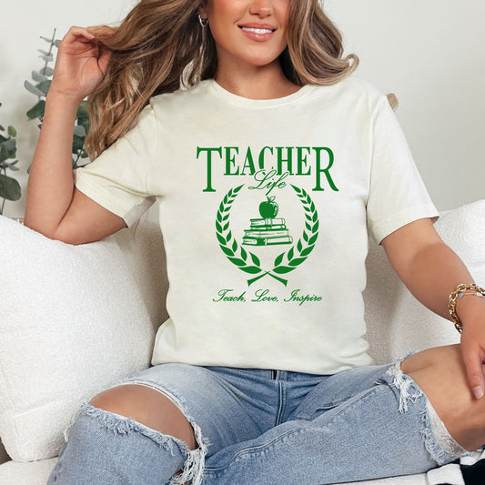 Teacher Life Books | Short Sleeve Graphic Tee