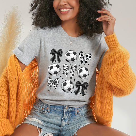 Soccer Ball Bows | Short Sleeve Graphic Tee