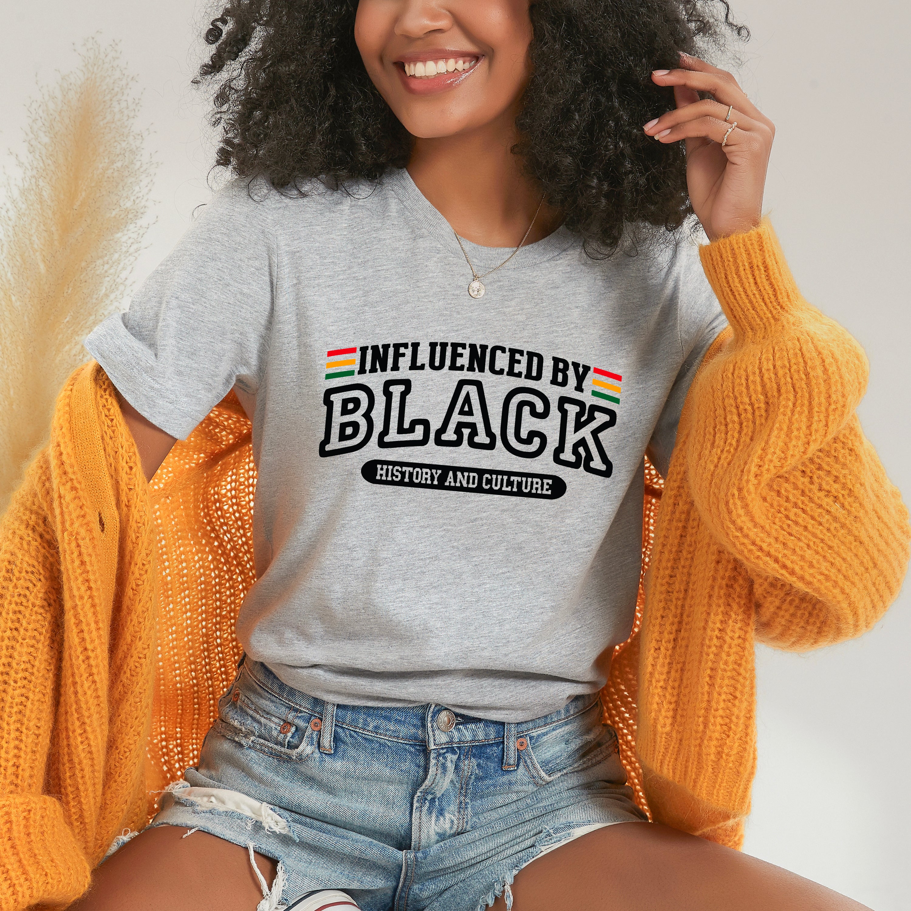 Influenced By Black History And Culture Black | Short Sleeve Graphic Tee