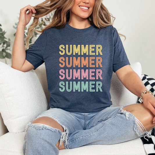 Summer Stacked Colorful | Short Sleeve Graphic Tee