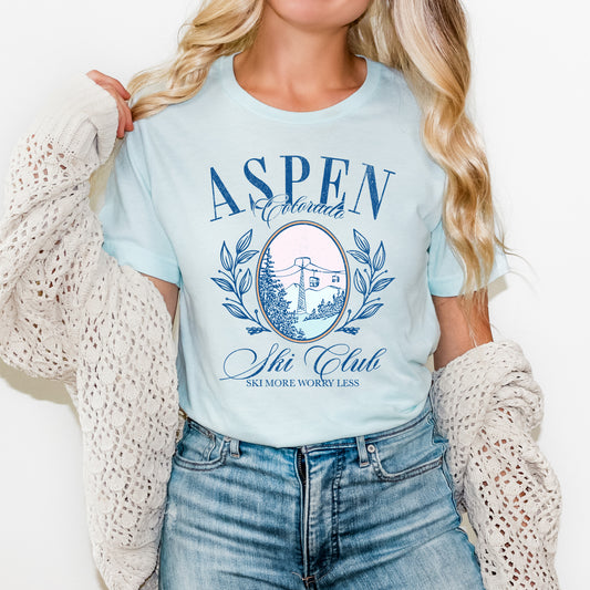 Aspen Ski Club Grunge | Short Sleeve Graphic Tee