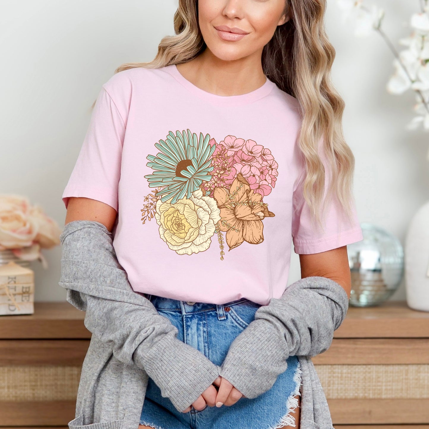 Colorful Flower Bouquet | Short Sleeve Graphic Tee