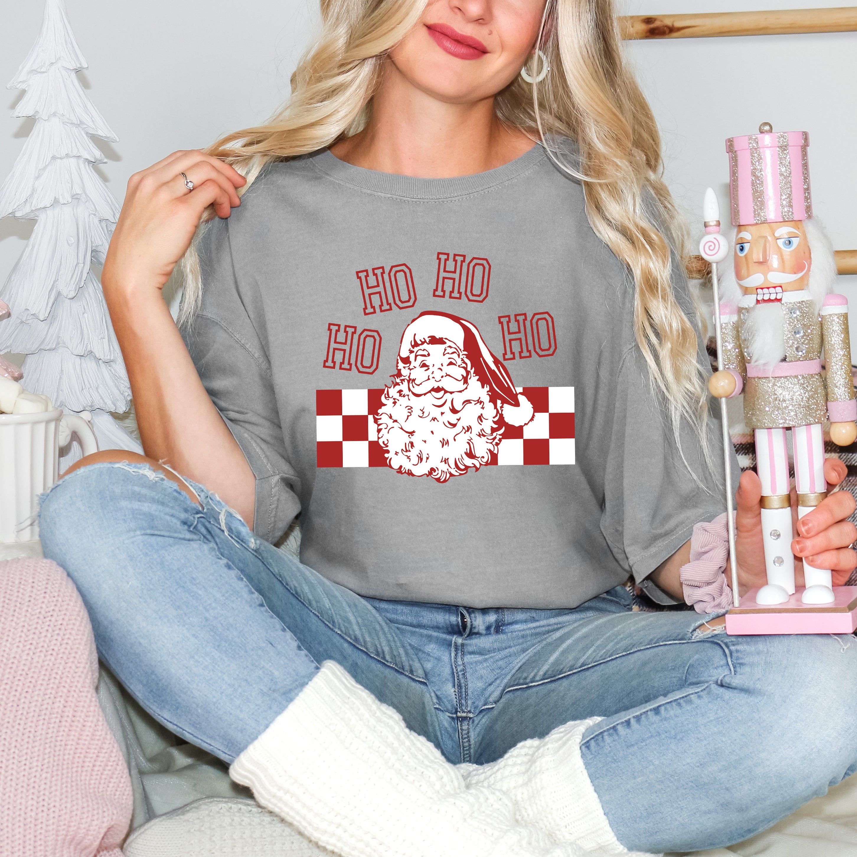 Ho Ho Ho Checkered | Garment Dyed Tee