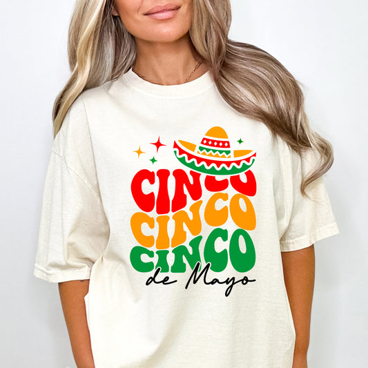 Cinco De Mayo Stacked | Garment Dyed Short Sleeve Tee