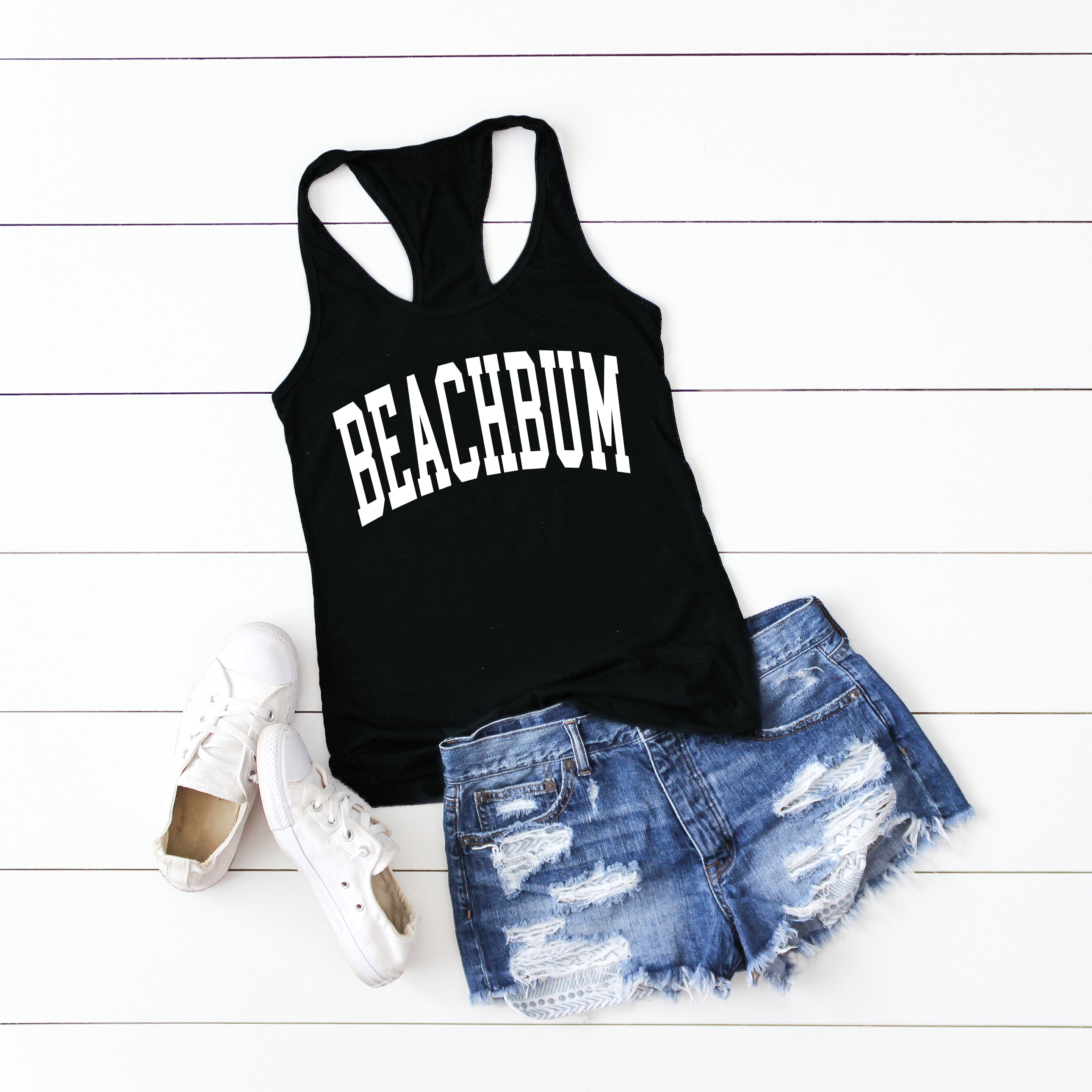 Beach Bum Curved | Racerback Tank