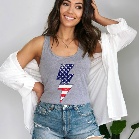 America Lightning Bolt | Racerback Tank