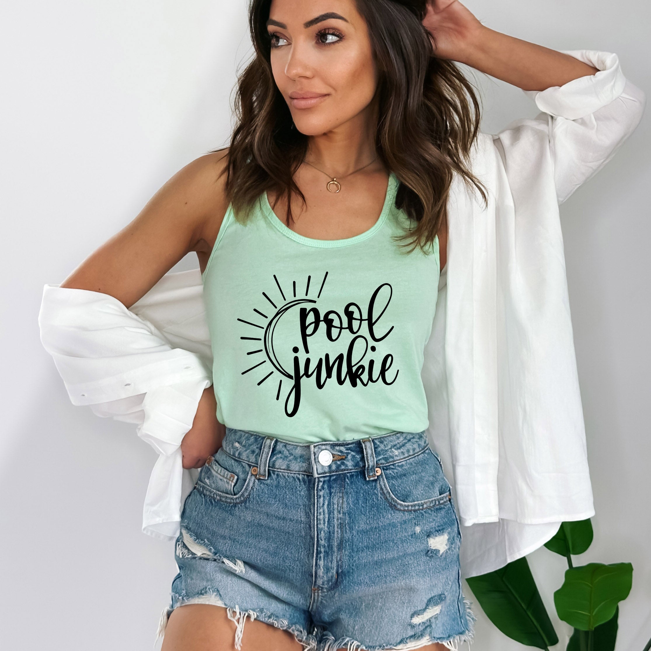 Pool Junkie | Racerback Tank