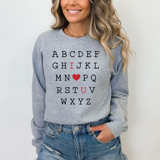 Clearance Alphabet I Love You | Sweatshirt