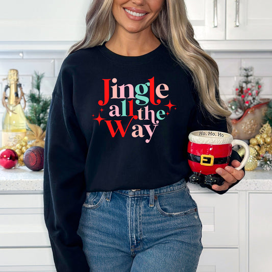 Clearance Jingle All The Way Colorful | Sweatshirt