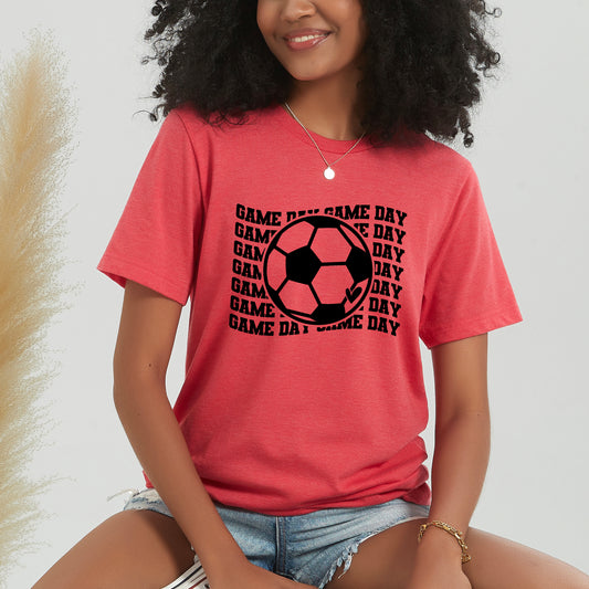 Soccer Game Day Stacked | Short Sleeve Graphic Tee