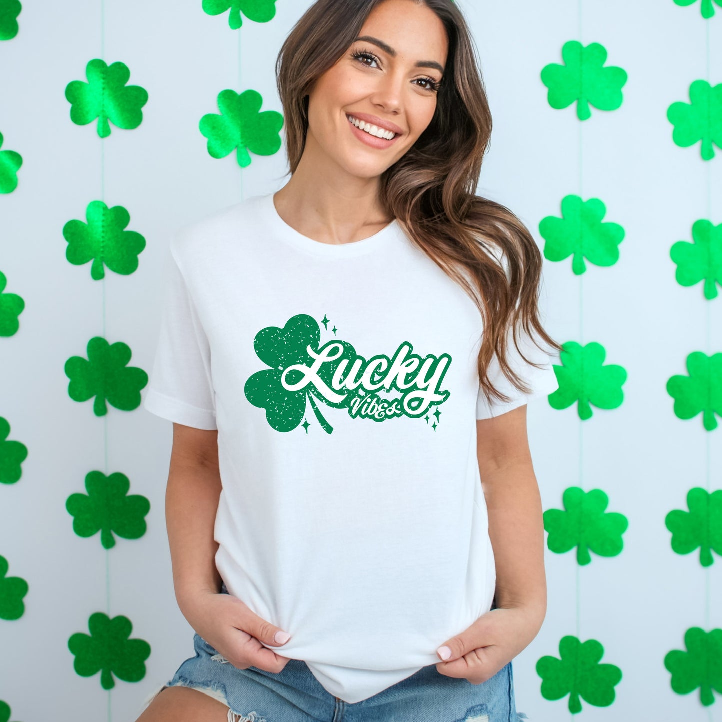 Lucky Vibes Clovers | Short Sleeve Graphic Tee