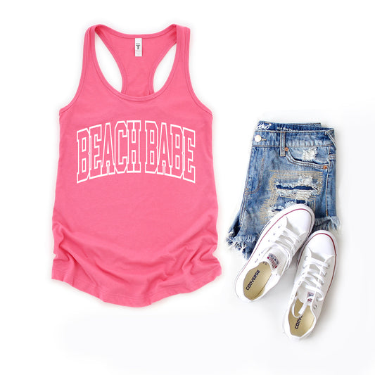 Beach Babe Varsity | Racerback Tank