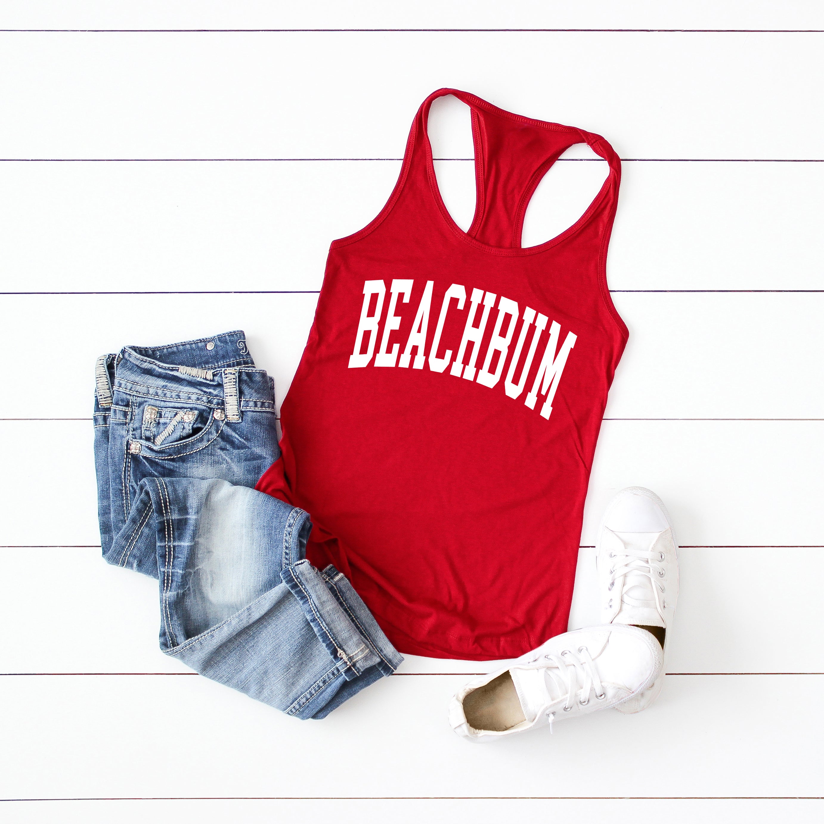 Beach Bum Curved | Racerback Tank