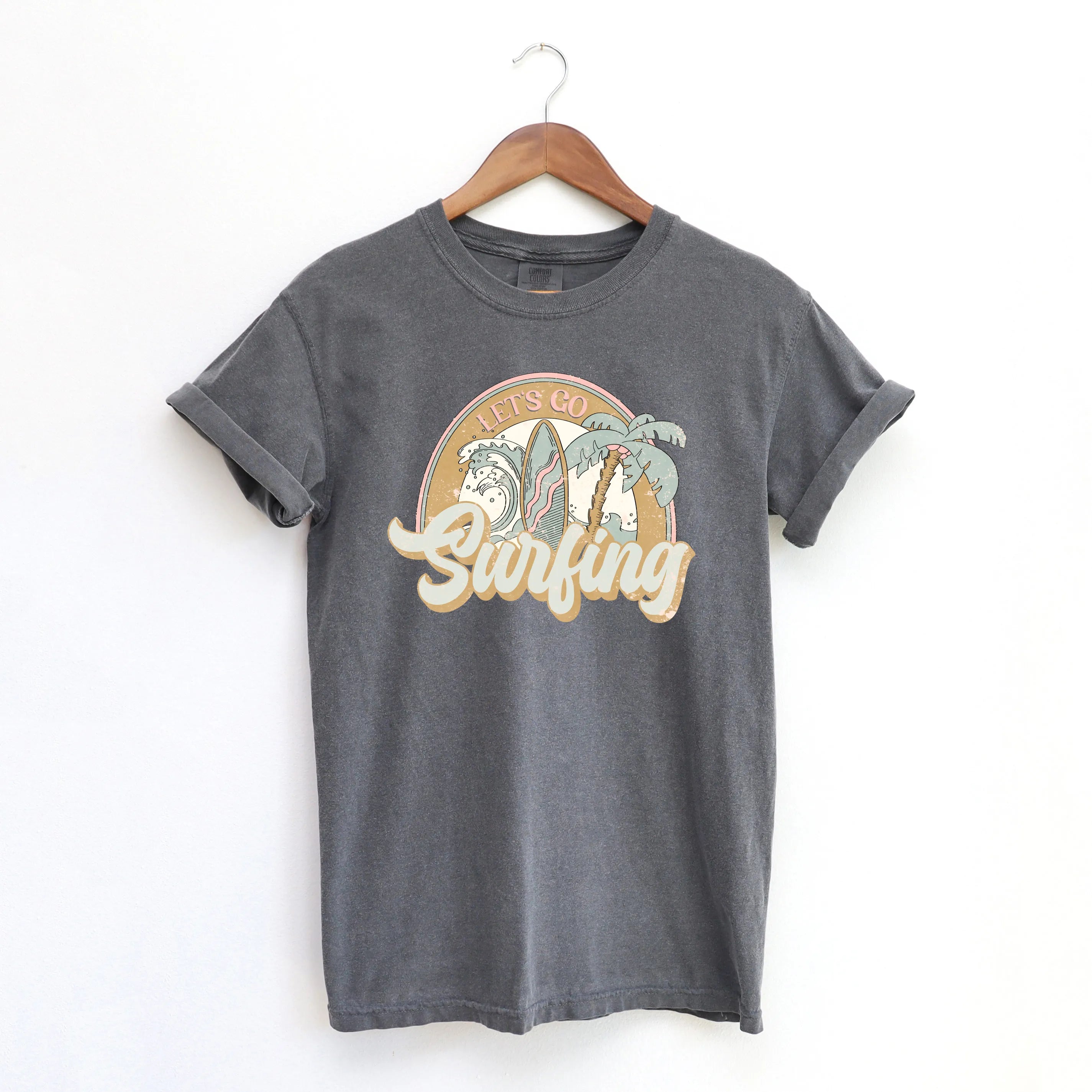 Let's Go Surfing | Garment Dyed Short Sleeve Tee