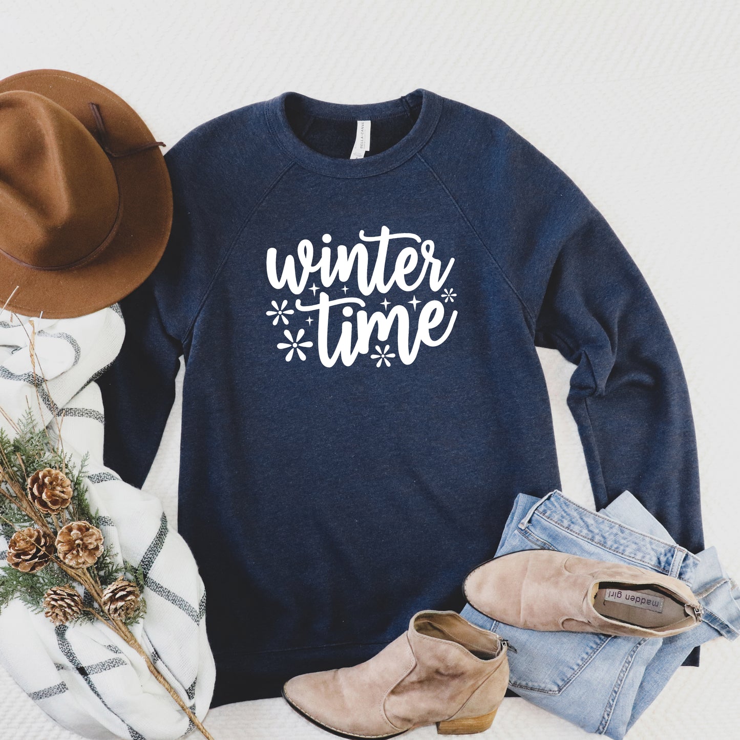 Winter Time Snowflakes | Bella Canvas Sweatshirt