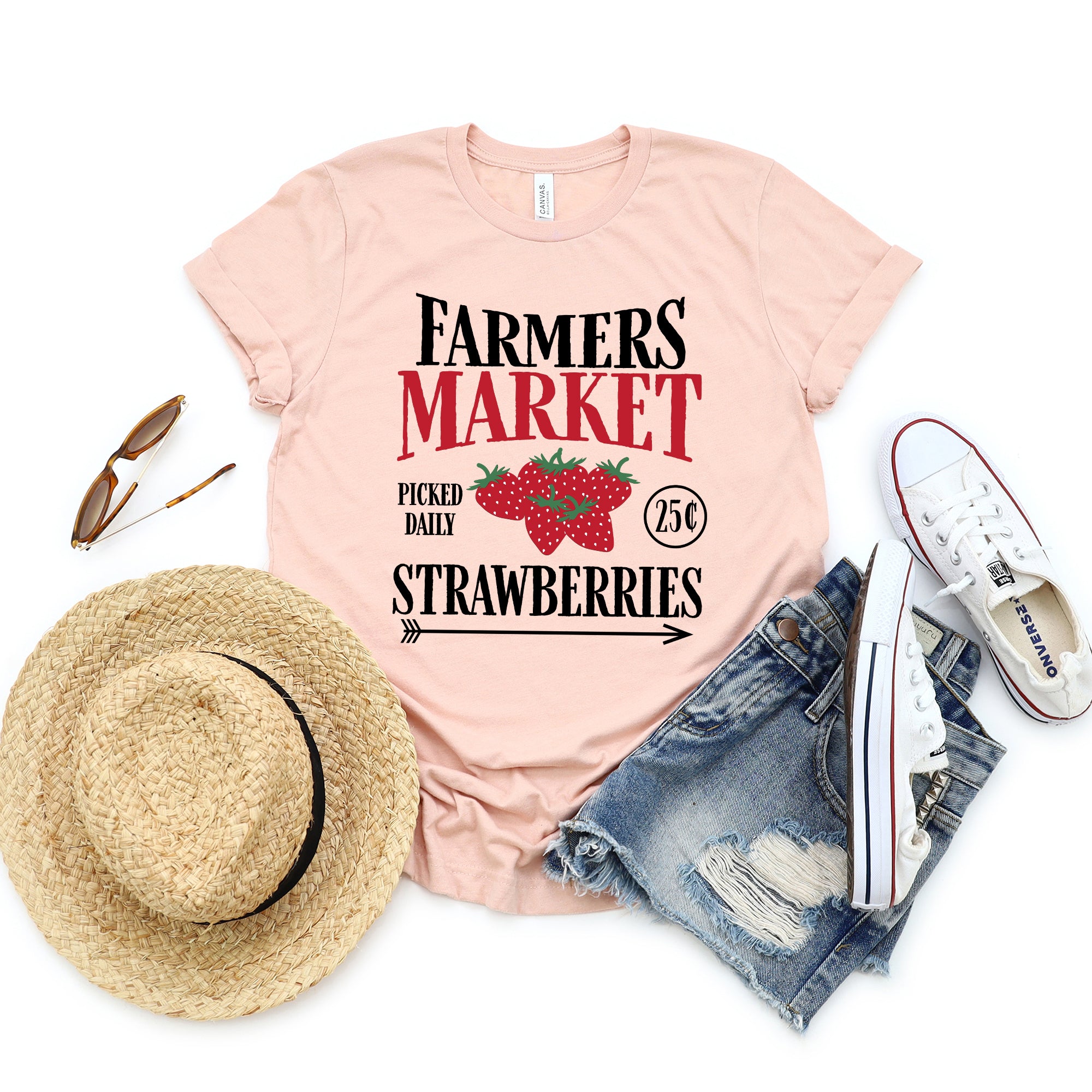 Farmers Market Strawberries | Short Sleeve Graphic Tee