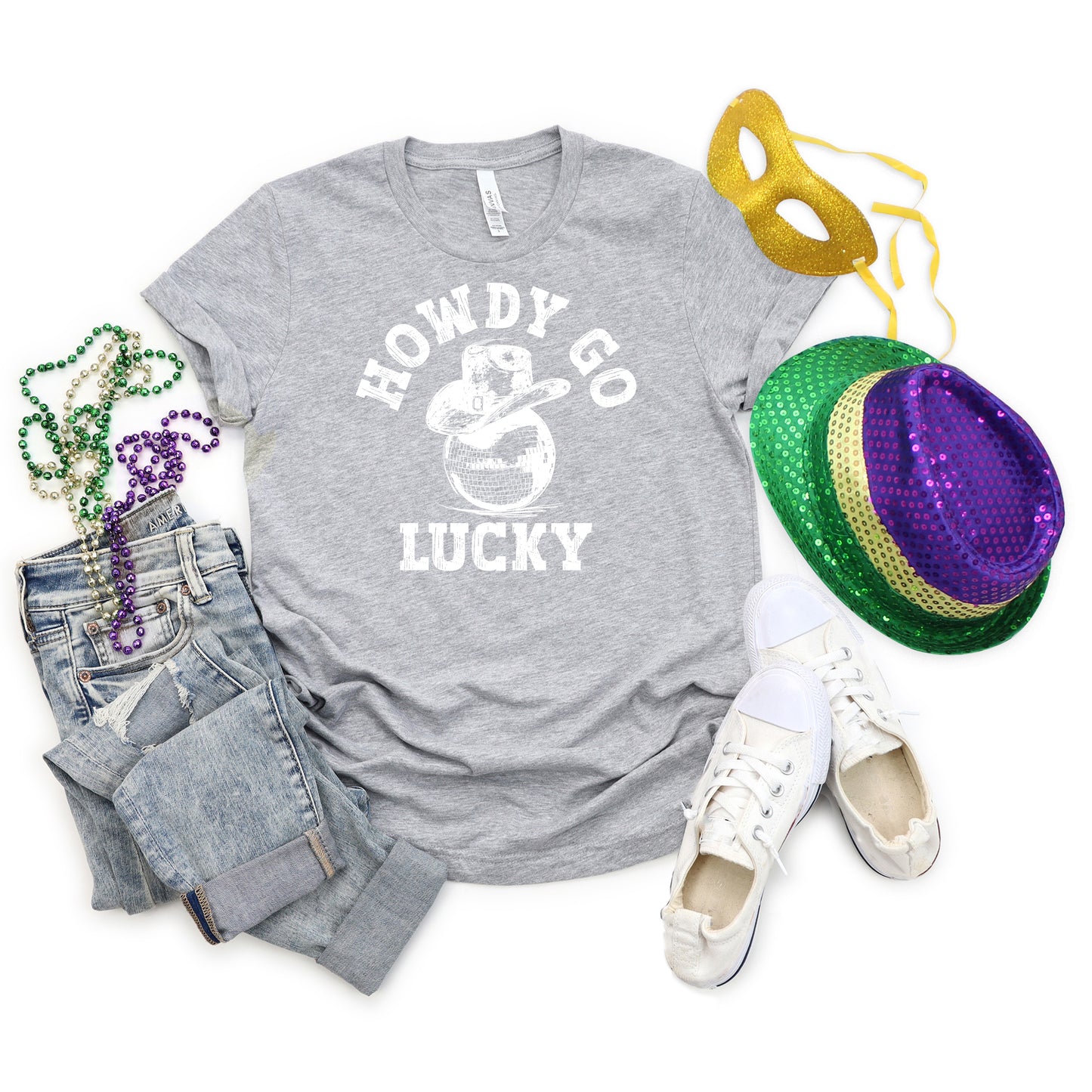 Howdy Go Lucky Disco Ball | Short Sleeve Graphic Tee