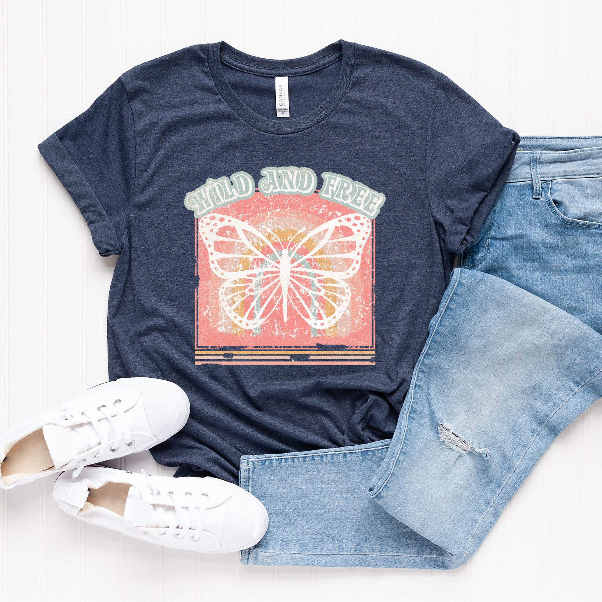 Wild And Free Butterfly | Short Sleeve Graphic Tee