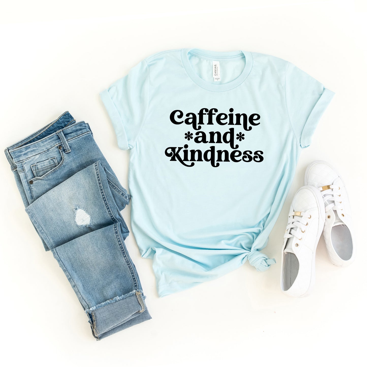 Caffeine And Kindness | Short Sleeve Crew Neck