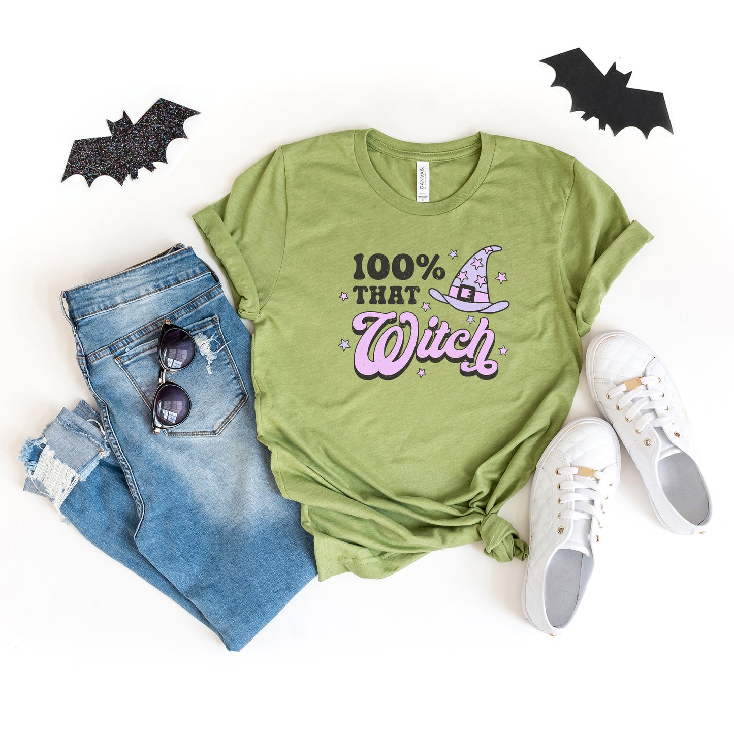 Purple 100% That Witch | Short Sleeve Crew Neck