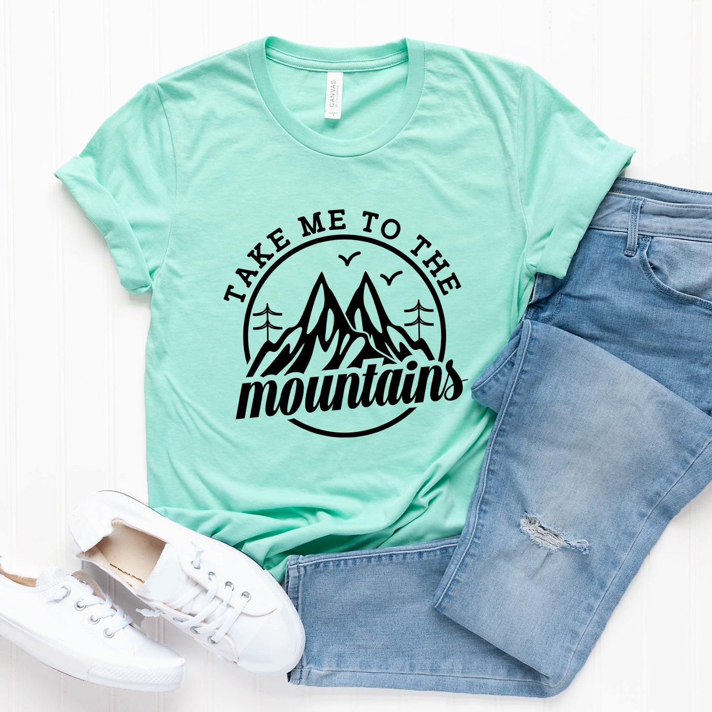 Take Me To The Mountains Circle | Short Sleeve Graphic Tee
