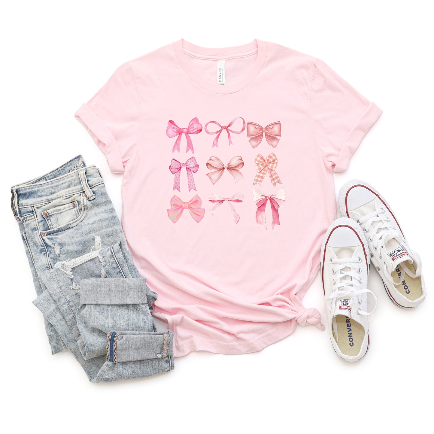 Coquette Pink Bow Chart | Short Sleeve Graphic Tee