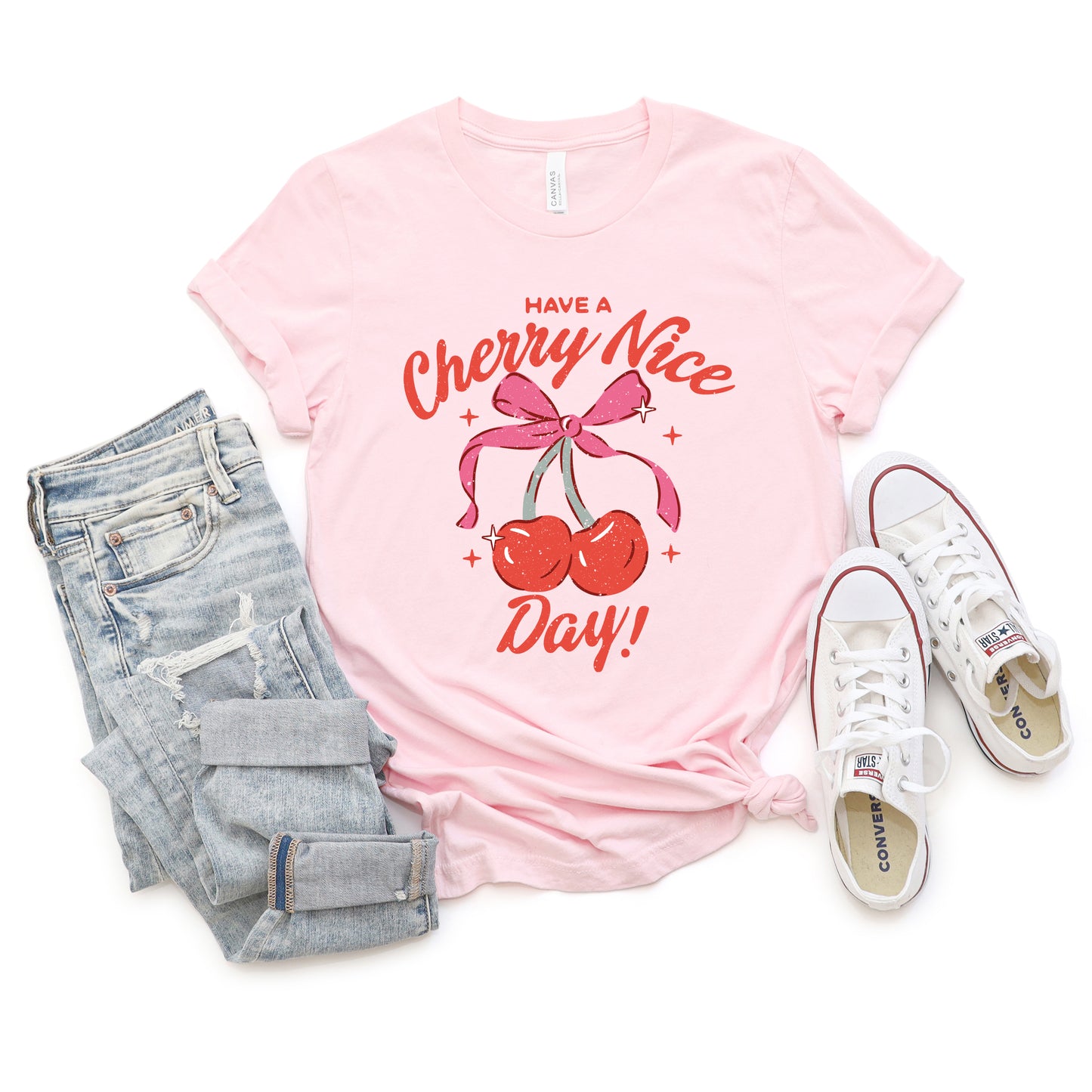 Coquette Cherry Nice Day | Short Sleeve Graphic Tee