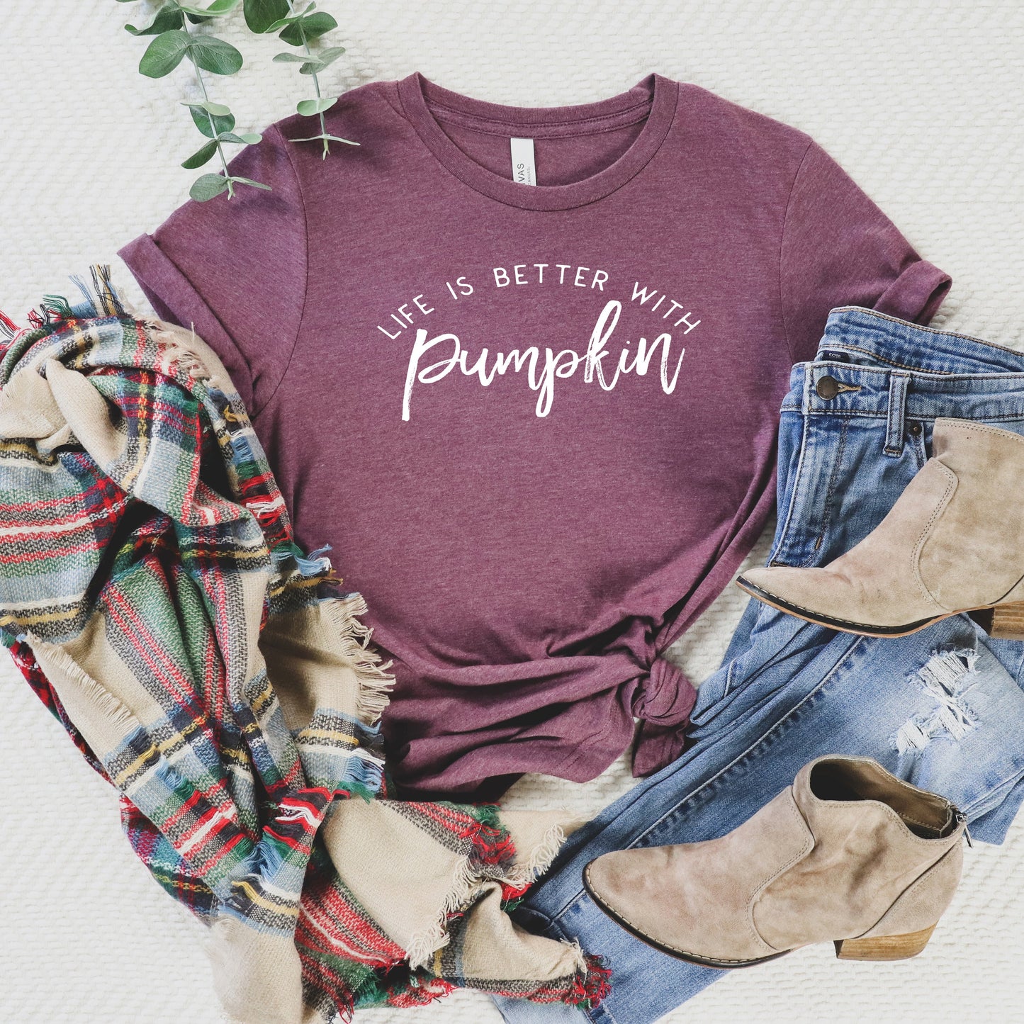 Clearance Life Is Better With Pumpkin | Short Sleeve Graphic Tee