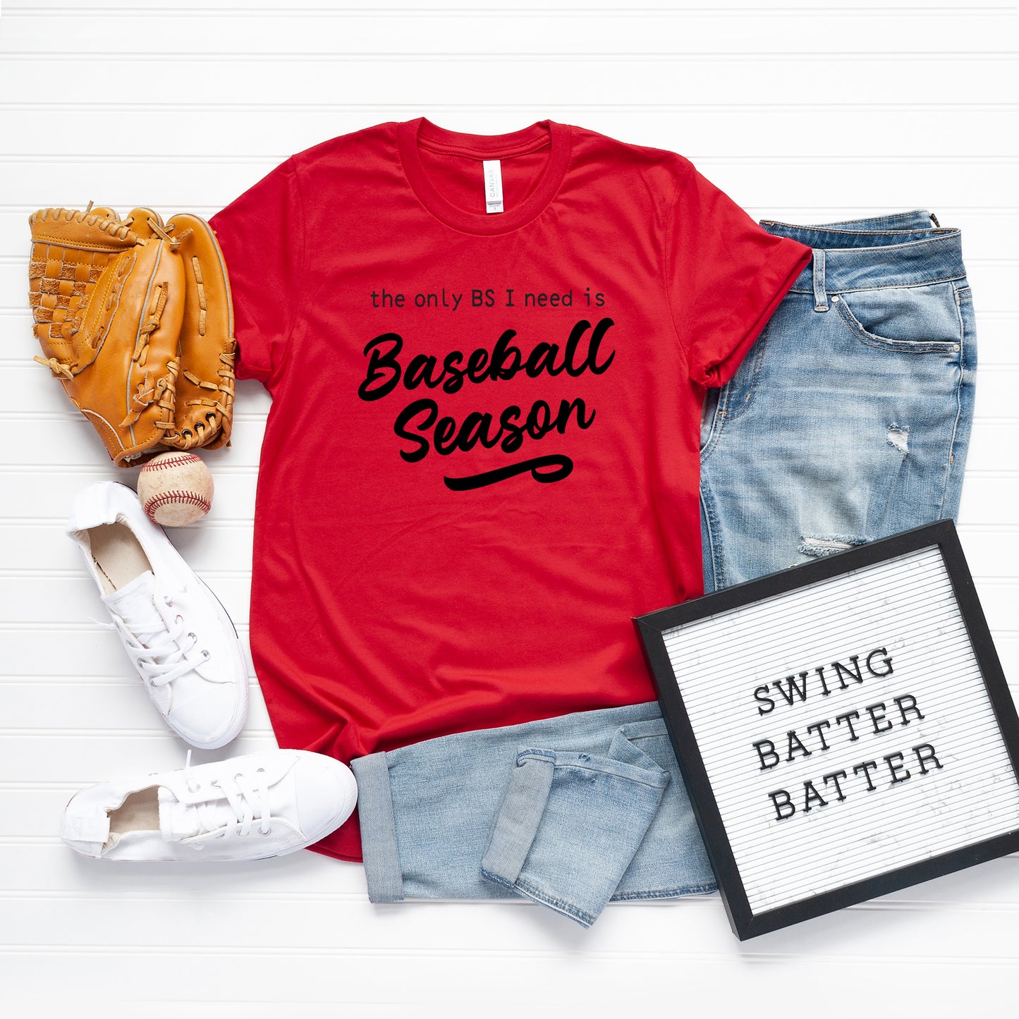 The Only BS I Need Is Baseball Season | Short Sleeve Graphic Tee