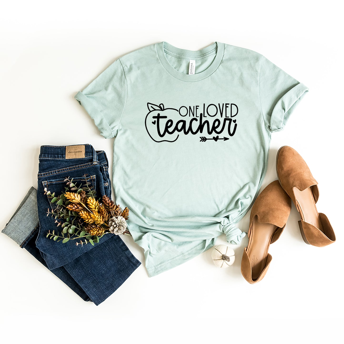 One Loved Teacher Apple | Short Sleeve Graphic Tee