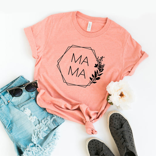 Mama Floral Hexagon | Short Sleeve Graphic Tee