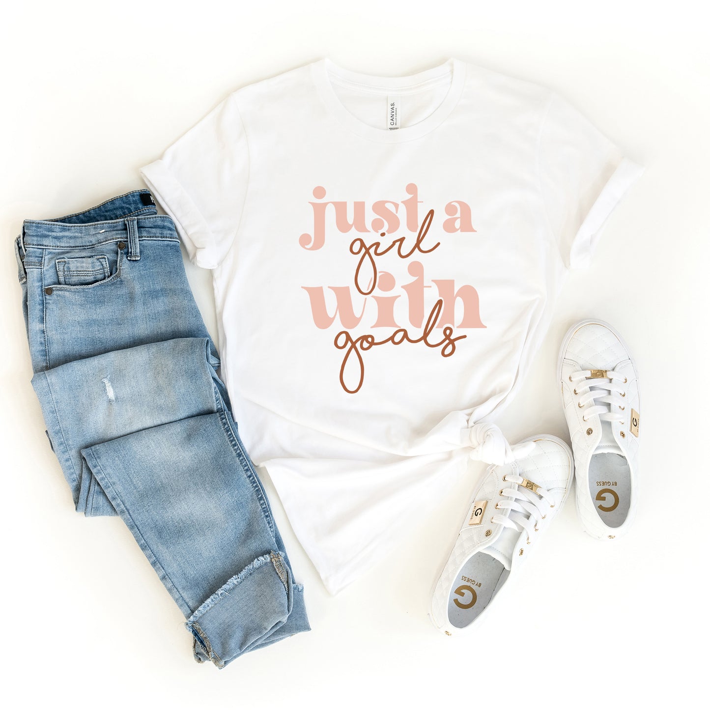 Just A Girl With Goals | Short Sleeve Crew Neck