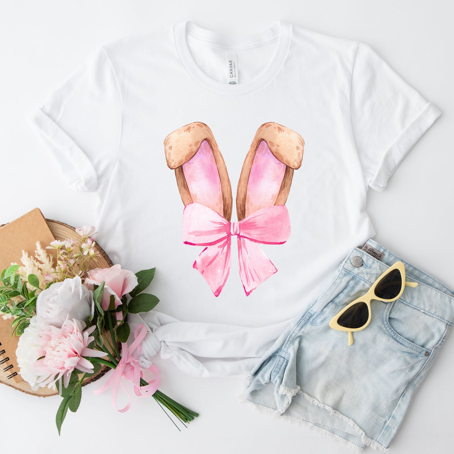 Coquette Bunny Ears | Short Sleeve Graphic Tee