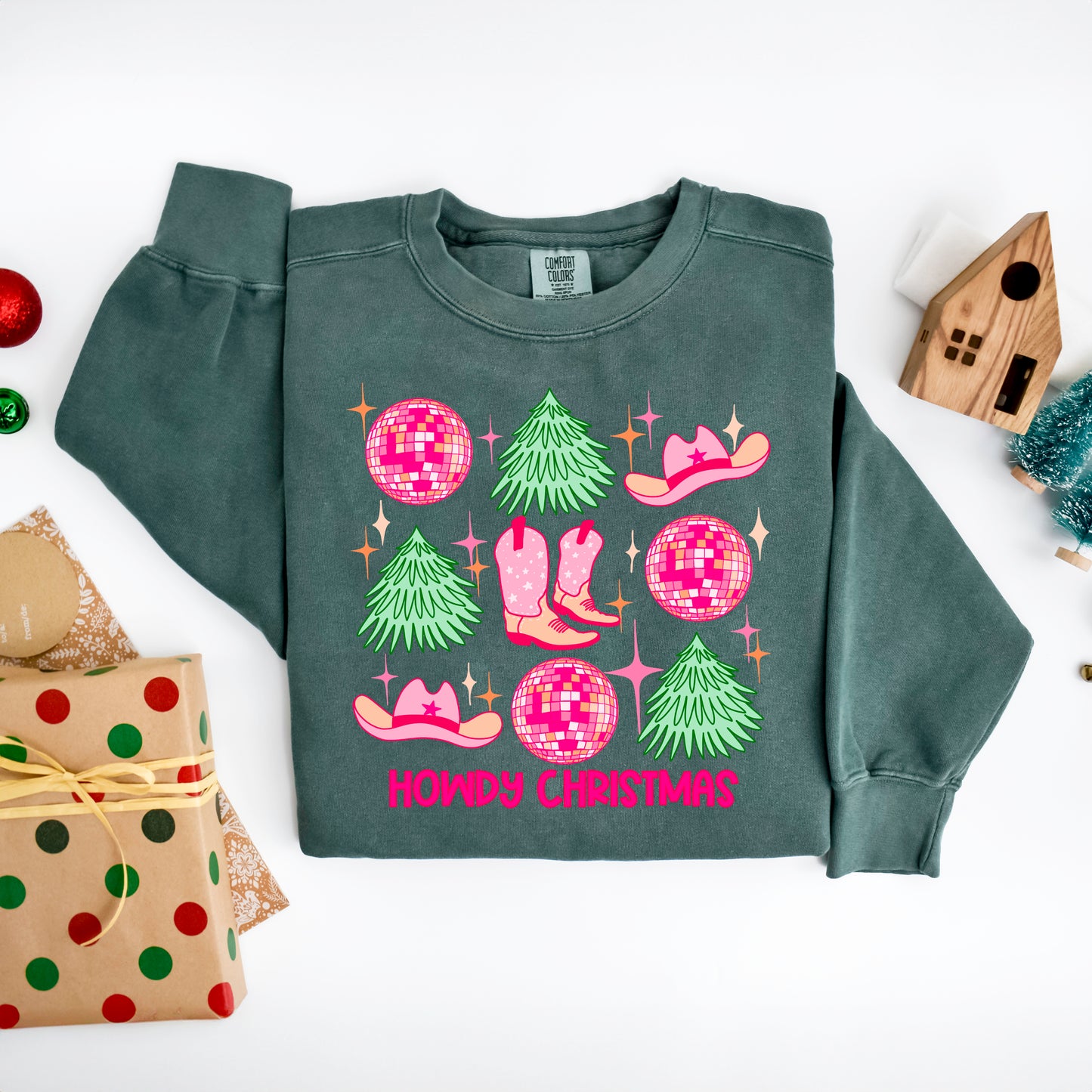 Cowgirl Christmas Chart | Garment Dyed Sweatshirt