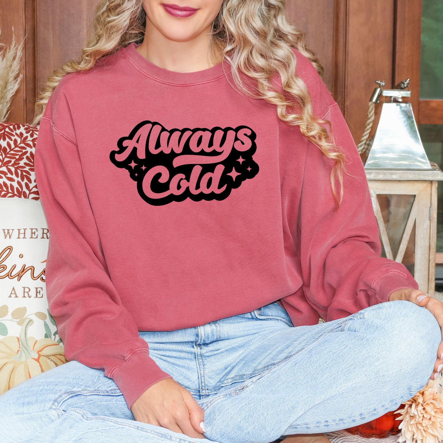 Always Cold Retro | Garment Dyed Sweatshirt