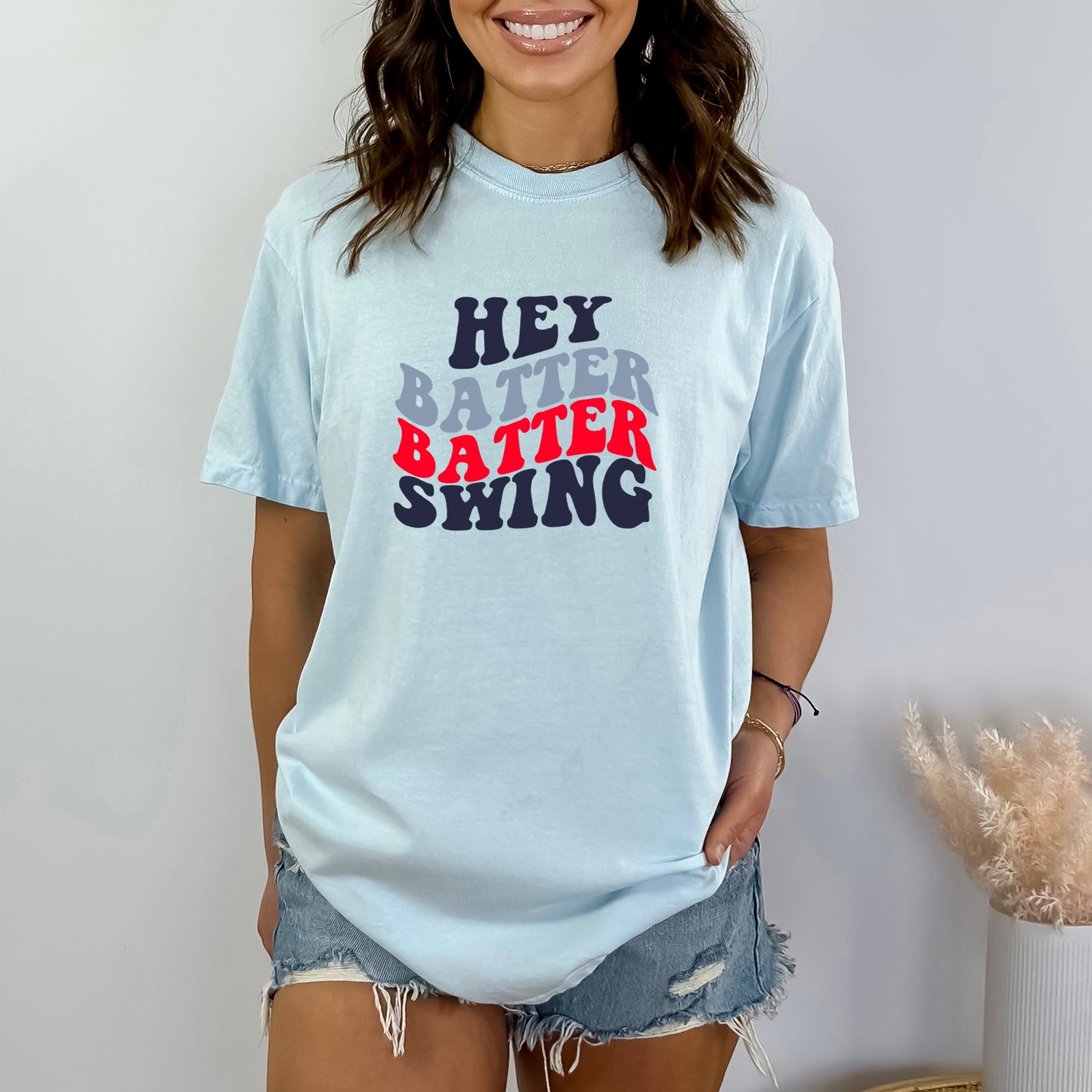 Batter Batter Swing Stacked | Garment Dyed Short Sleeve Tee
