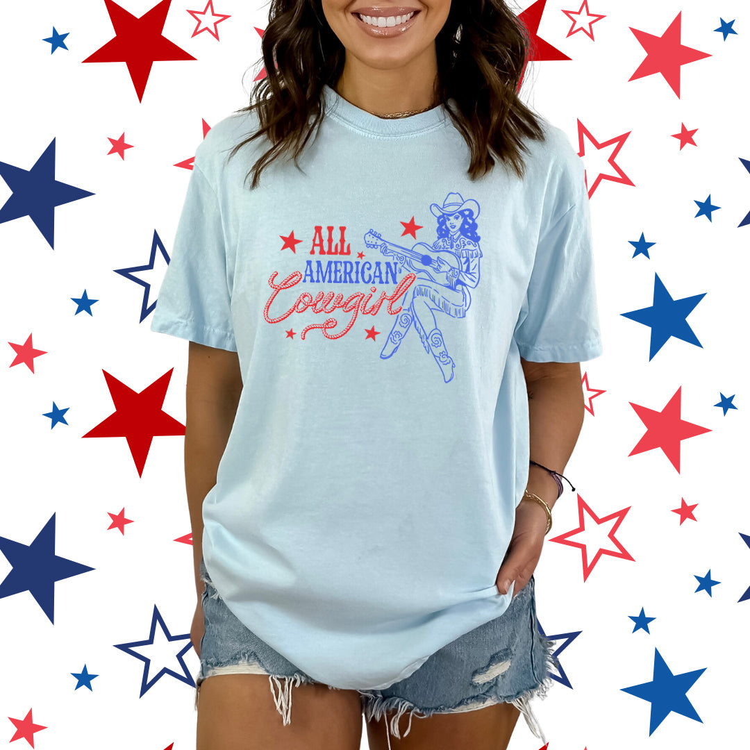 All American Cowgirl | Garment Dyed Short Sleeve Tee