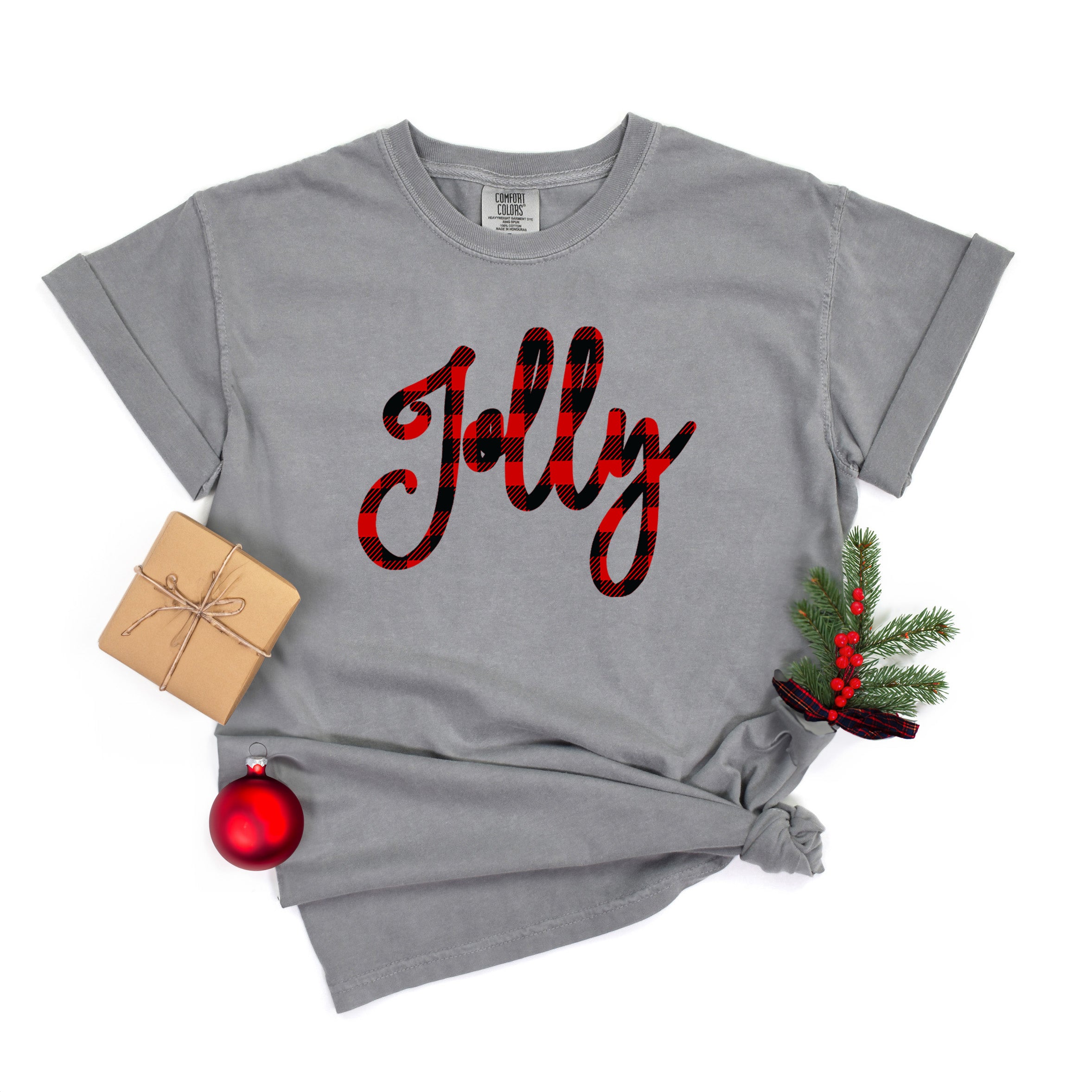 Jolly Plaid | Garment Dyed Tee