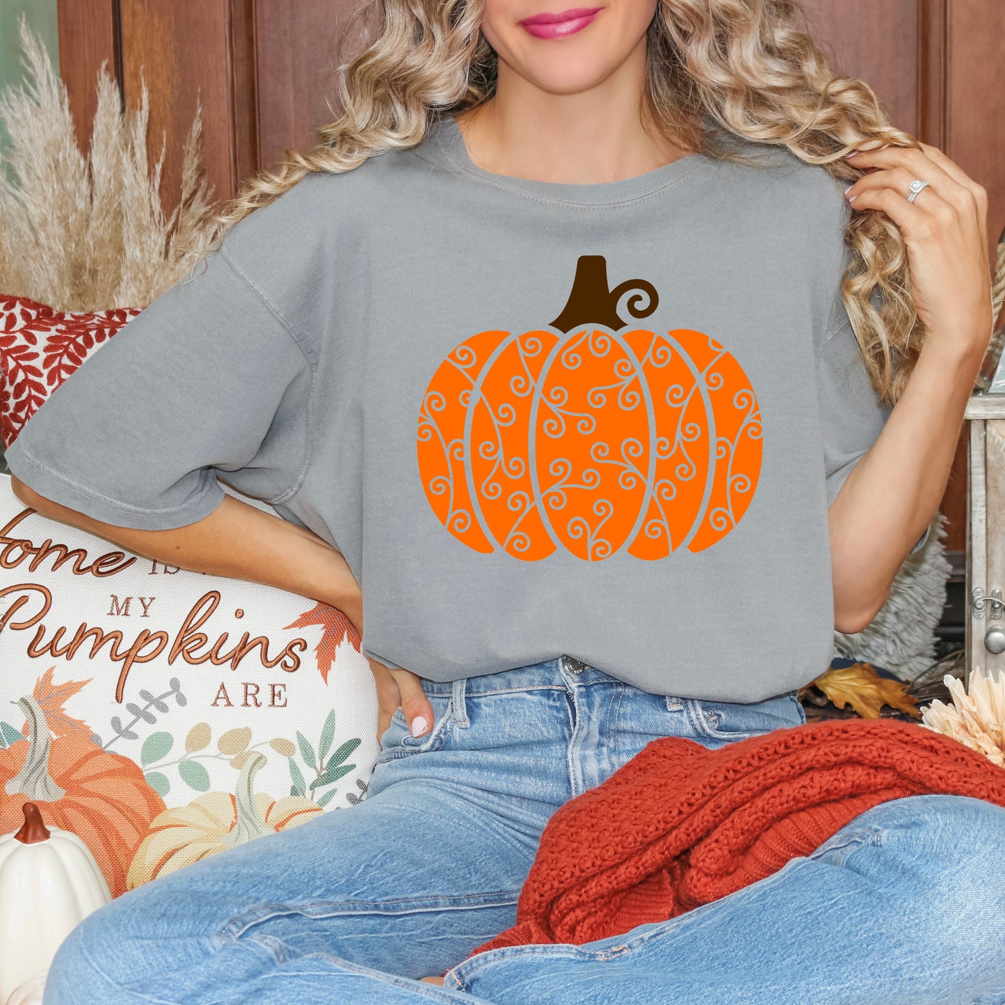 Pumpkin Swirl | Garment Dyed Tee