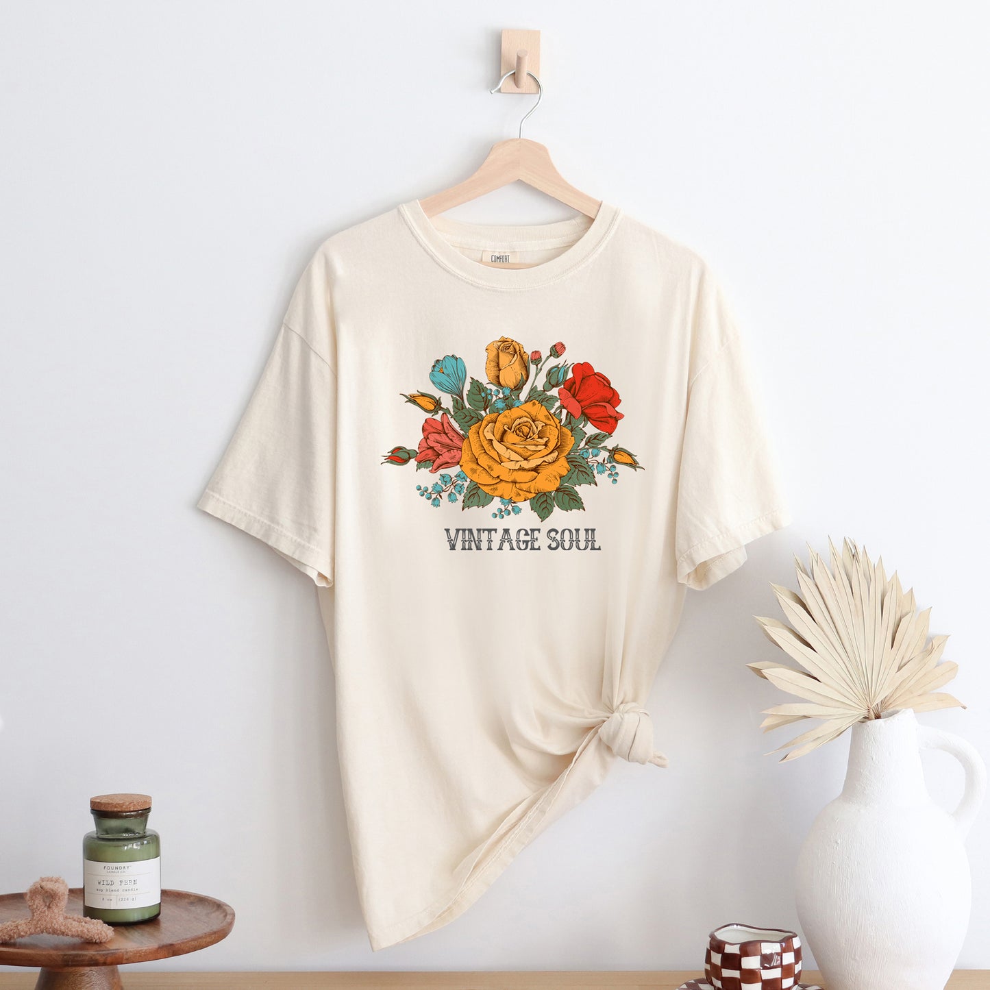 Vintage Soul Flowers | Garment Dyed Short Sleeve Tee
