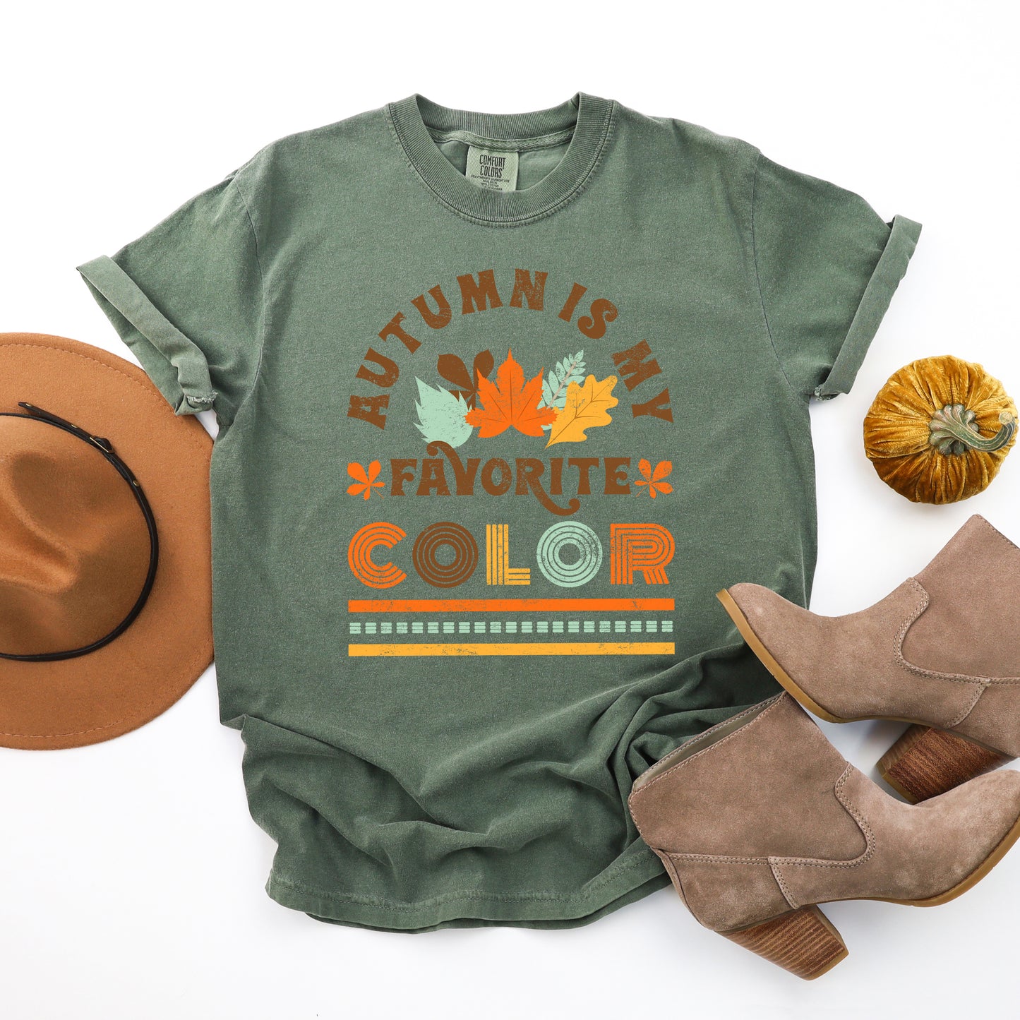 Autumn Is My Favorite Color Colorful | Garment Dyed Short Sleeve Tee