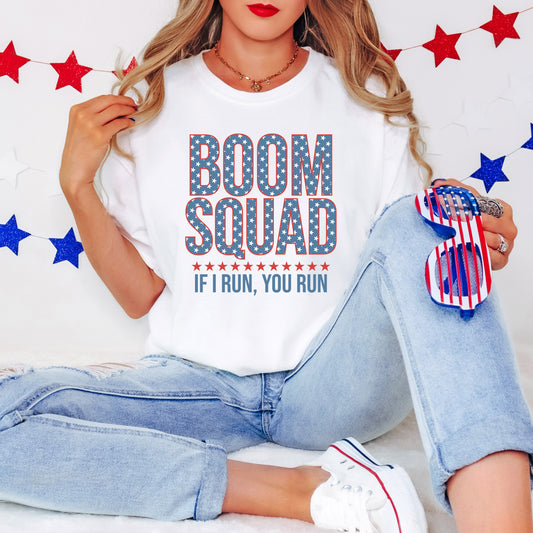 Boom Squad Varsity Stars | Garment Dyed Short Sleeve Tee