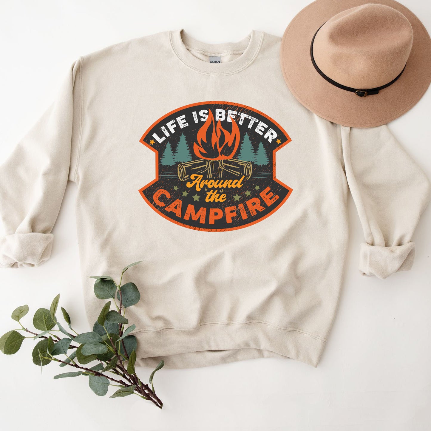 Life Is Better Around The Campfire Badge | Sweatshirt