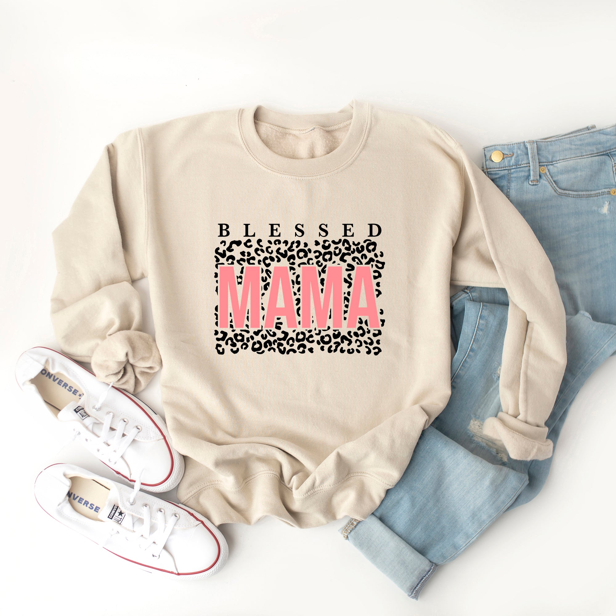 Blessed Mama Leopard | Sweatshirt