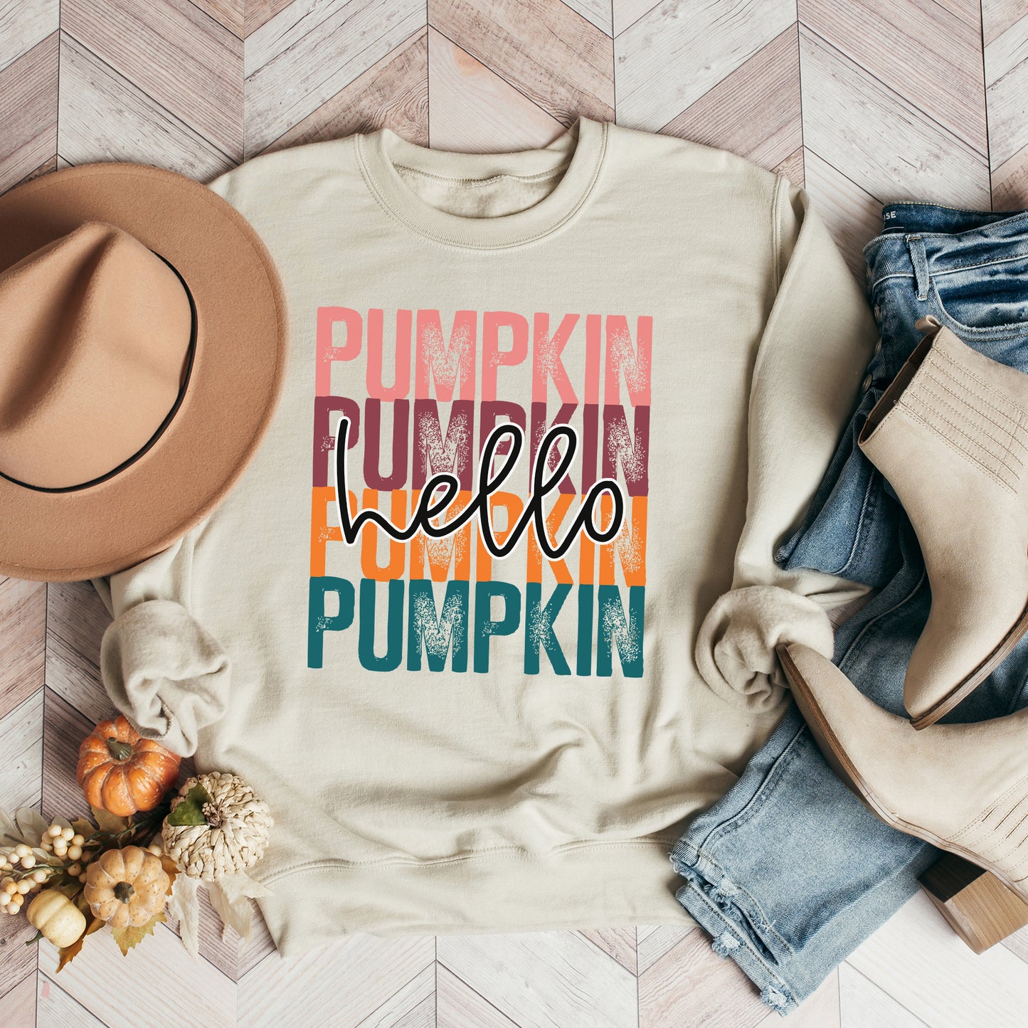 Hello Pumpkin Stacked | Sweatshirt